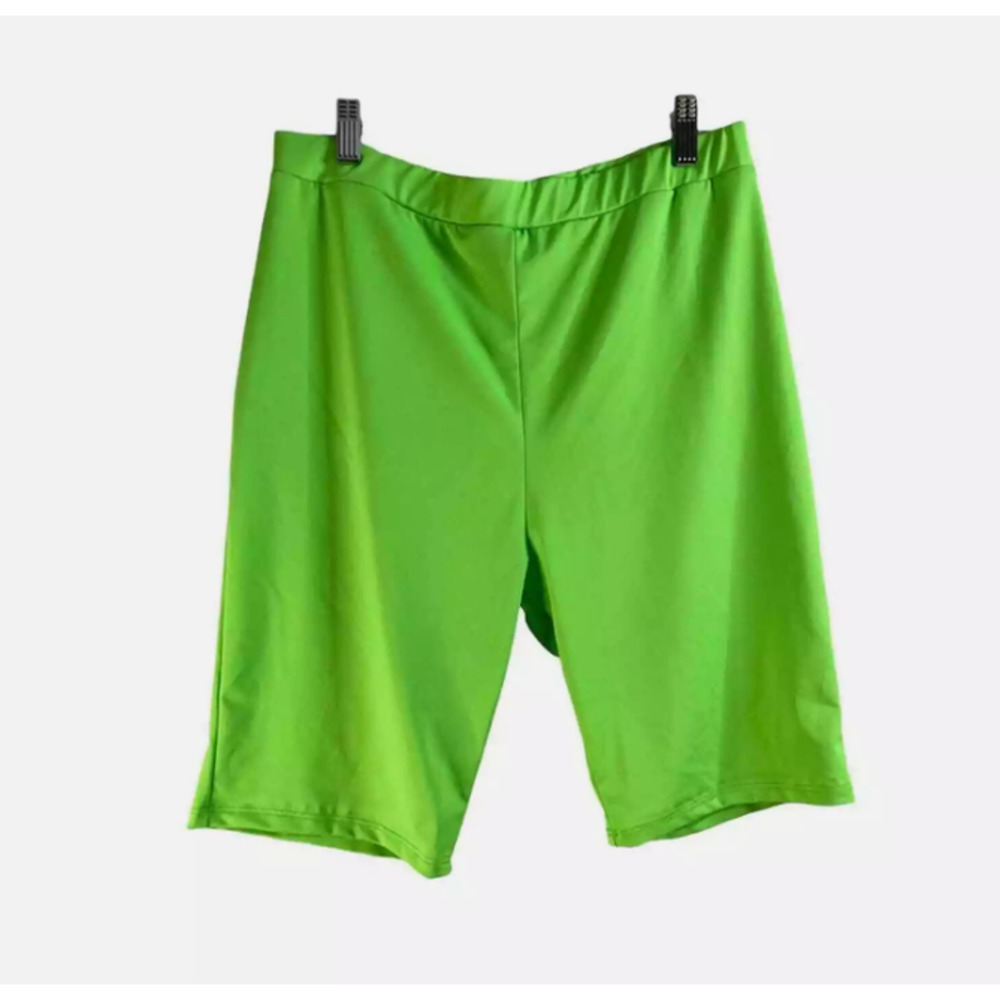 Bp Nordstrom Biker Shorts Neon Green extra-large Stretch NWT XL gym workout